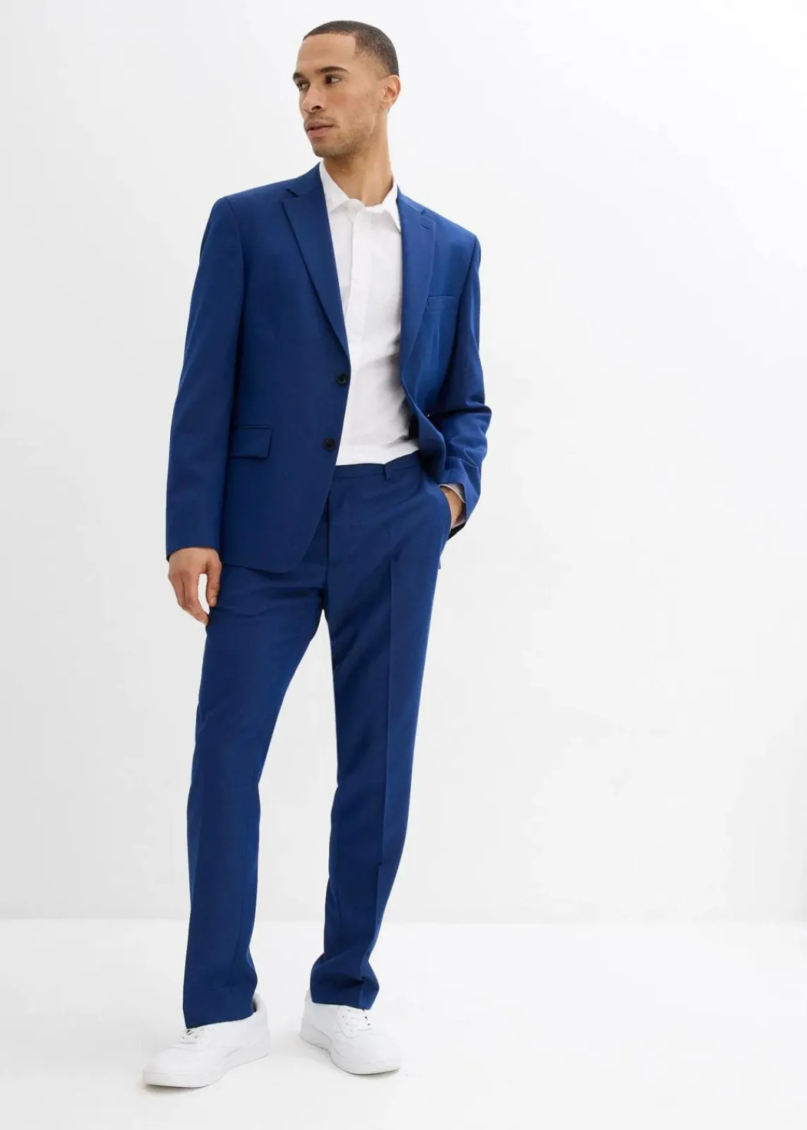 bonprix Hemden|Große Größen|Business-Hemd mit Stretch, Slim Fit weiß