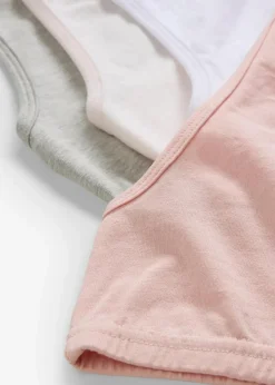 bonprix Mehrfachpacks|Mädchen·Unterwäsche|Bustier mit weicher Baumwolle (5er Pack) altrosa+weiß+hellgrau meliert+creme