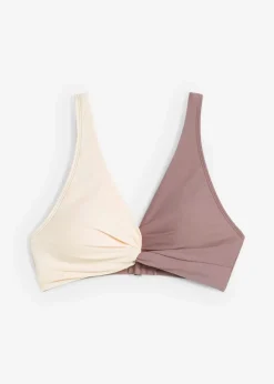 bonprix Nachhaltigere Materialien|Mix & Match|Bustier-Bikinioberteil mit Twistdetail braun/beige