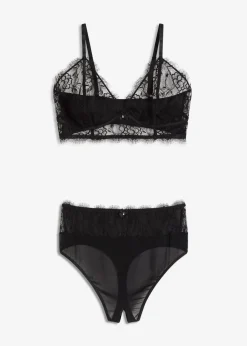 bonprix Bhs|Erotikwäsche|Bustier+Taillenstring ouvert (2-tlg.Set) schwarz