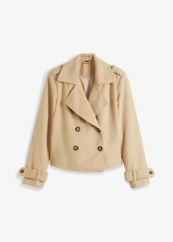 bonprix Bekleidung·Hosen|Jacken & Mäntel|Cabanjacke beige