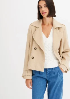 bonprix Bekleidung·Hosen|Jacken & Mäntel|Cabanjacke beige