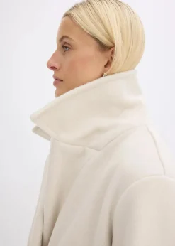 bonprix Bekleidung·Hosen|Jacken & Mäntel|Cabanjacke in Wolloptik kieselbeige meliert