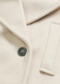 bonprix Bekleidung·Hosen|Jacken & Mäntel|Cabanjacke in Wolloptik kieselbeige meliert