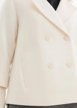 bonprix Bekleidung·Hosen|Jacken & Mäntel|Cabanjacke mit Strickärmeln naturbeige