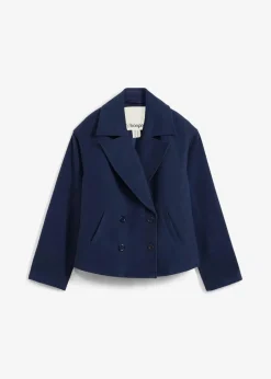 bonprix Jacken & Mäntel|Bekleidung·Hosen|Cabanjacke, Wollimitat dunkelblau