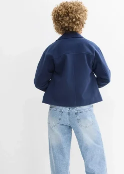 bonprix Jacken & Mäntel|Bekleidung·Hosen|Cabanjacke, Wollimitat dunkelblau