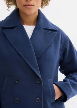 bonprix Jacken & Mäntel|Bekleidung·Hosen|Cabanjacke, Wollimitat dunkelblau