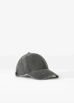 bonprix Mützen, Caps & Hüte|Cap aus 100% Baumwolle schwarz denim