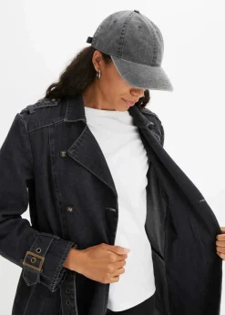 bonprix Mützen, Caps & Hüte|Cap aus 100% Baumwolle schwarz denim