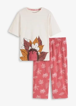 Capri Pyjama aus reiner Bio-Baumwolle|bonprix