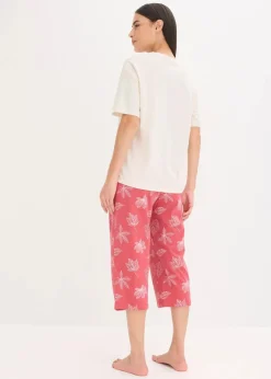 Capri Pyjama aus reiner Bio-Baumwolle|bonprix