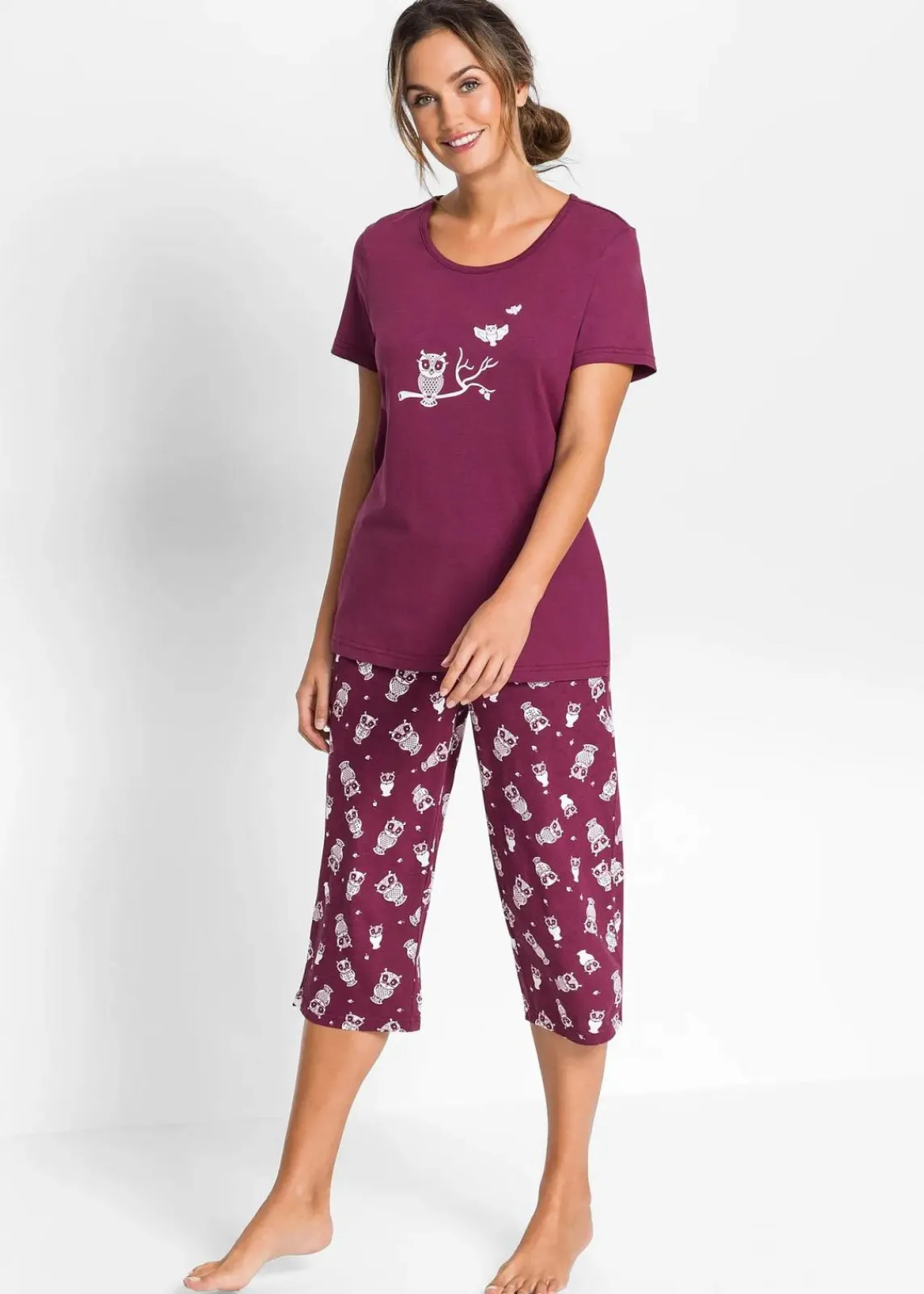 Capri Pyjama mit kurzen Ärmeln|bonprix Online