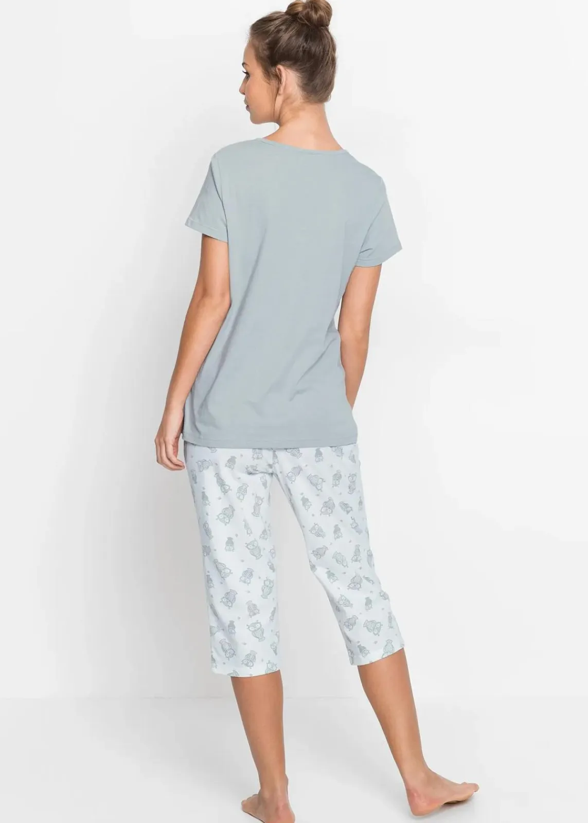 Capri Pyjama mit kurzen Ärmeln|bonprix Discount