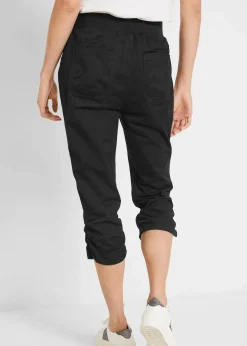 bonprix Bekleidung·Kleider|Hosen|Capri-Hose aus Baumwoll-Mix schwarz