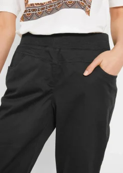 bonprix Bekleidung·Kleider|Hosen|Capri-Hose aus Baumwoll-Mix schwarz