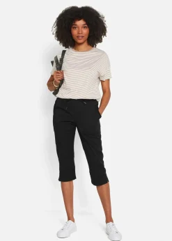 bonprix Bekleidung·Kleider|Hosen|Caprihose mit Bindeband schwarz