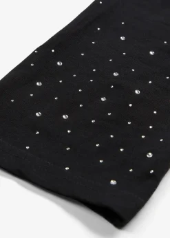 bonprix Hosen|Capri-Leggings aus Baumwoll-mix schwarz/silber