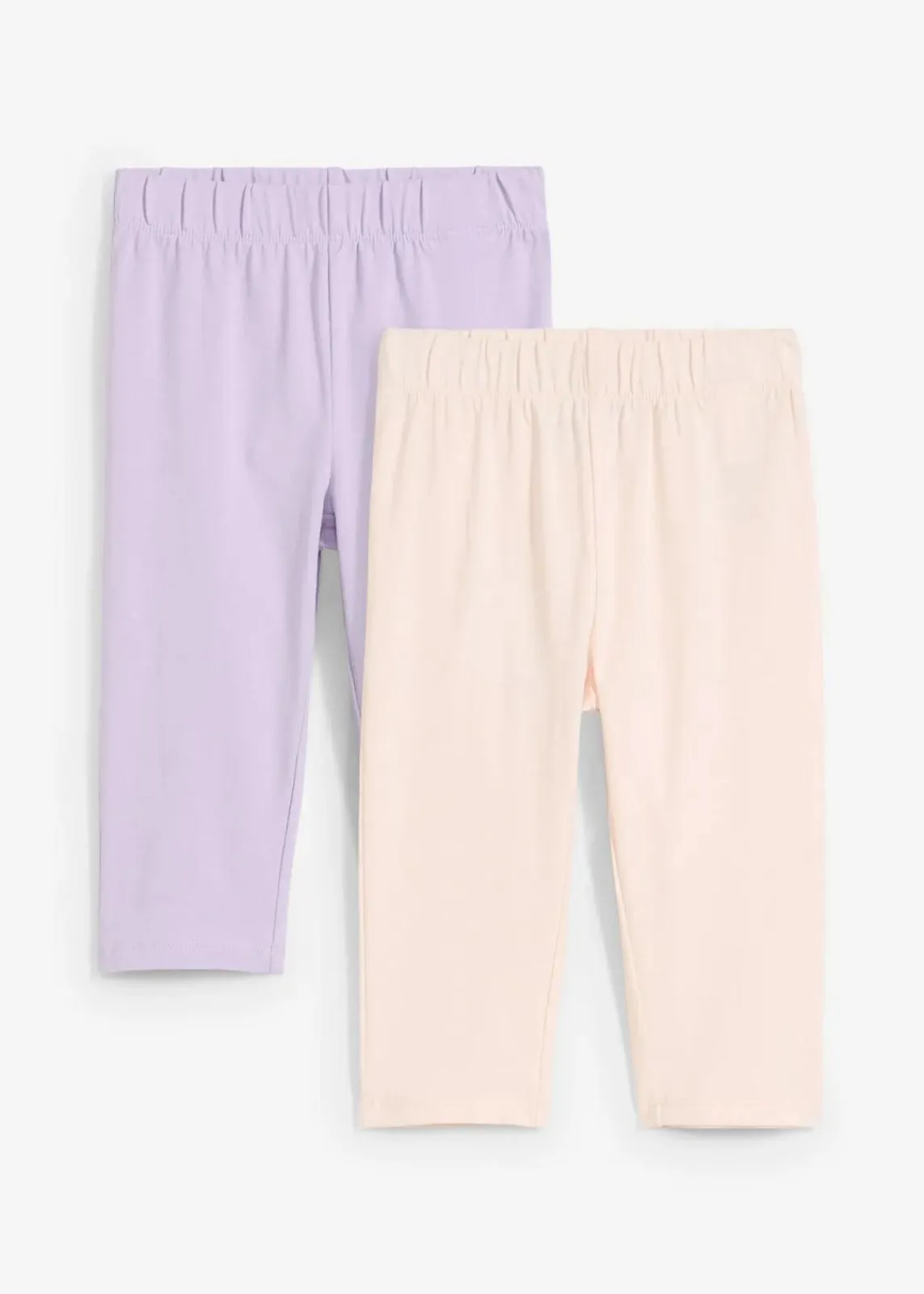 bonprix Mädchen 2-8 Jahre·Jeans & Hosen|Mädchen 2-8 Jahre·Mehrfachpacks|Capri-Leggings aus elastischem Bio-Baumwoll-Mix (2er Pack) cremerosa+zartflieder