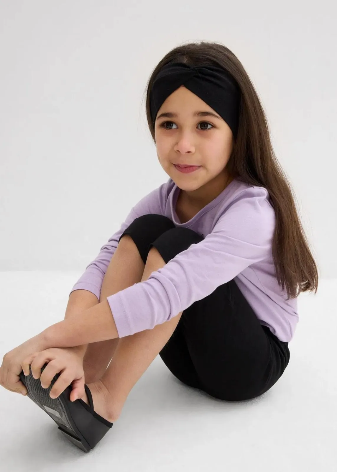 bonprix Mädchen 2-8 Jahre·Nachhaltigere Materialien|Mädchen 9-16 Jahre·Nachhaltigere Materialien|Capri-Leggings aus elastischem Bio-Baumwoll-Mix (2er Pack) schwarz
