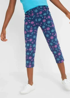bonprix Mädchen 9-16 Jahre·Mehrfachpacks|Mädchen 9-16 Jahre·Hosen & Leggings|Capri-Leggings mit Bio-Baumwolle (2er Pack) mitternachtsblau+türkis