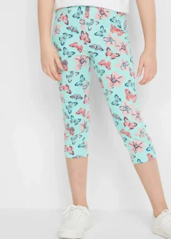 bonprix Mädchen 9-16 Jahre·Mehrfachpacks|Mädchen 9-16 Jahre·Hosen & Leggings|Capri-Leggings mit Bio-Baumwolle (2er Pack) mitternachtsblau + pastellmint