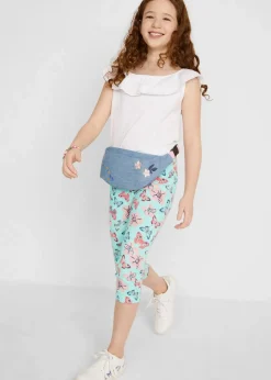 bonprix Mädchen 9-16 Jahre·Mehrfachpacks|Mädchen 9-16 Jahre·Hosen & Leggings|Capri-Leggings mit Bio-Baumwolle (2er Pack) mitternachtsblau + pastellmint