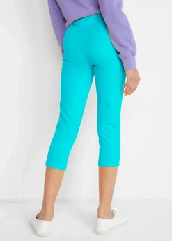 bonprix Mädchen 9-16 Jahre·Mehrfachpacks|Mädchen 9-16 Jahre·Hosen & Leggings|Capri-Leggings mit elastischem Bio-Baumwoll-Mix (2er Pack) aqua+hellfuchsia