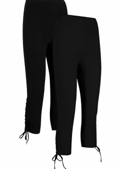Capri-Leggings mit Raffung (2er Pack)|bonprix Sale