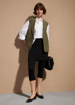 bonprix Bekleidung·Kleider|Nachhaltigere Materialien|Capri-Leggings mit Rock aus elastischem Baumwoll-Mix schwarz