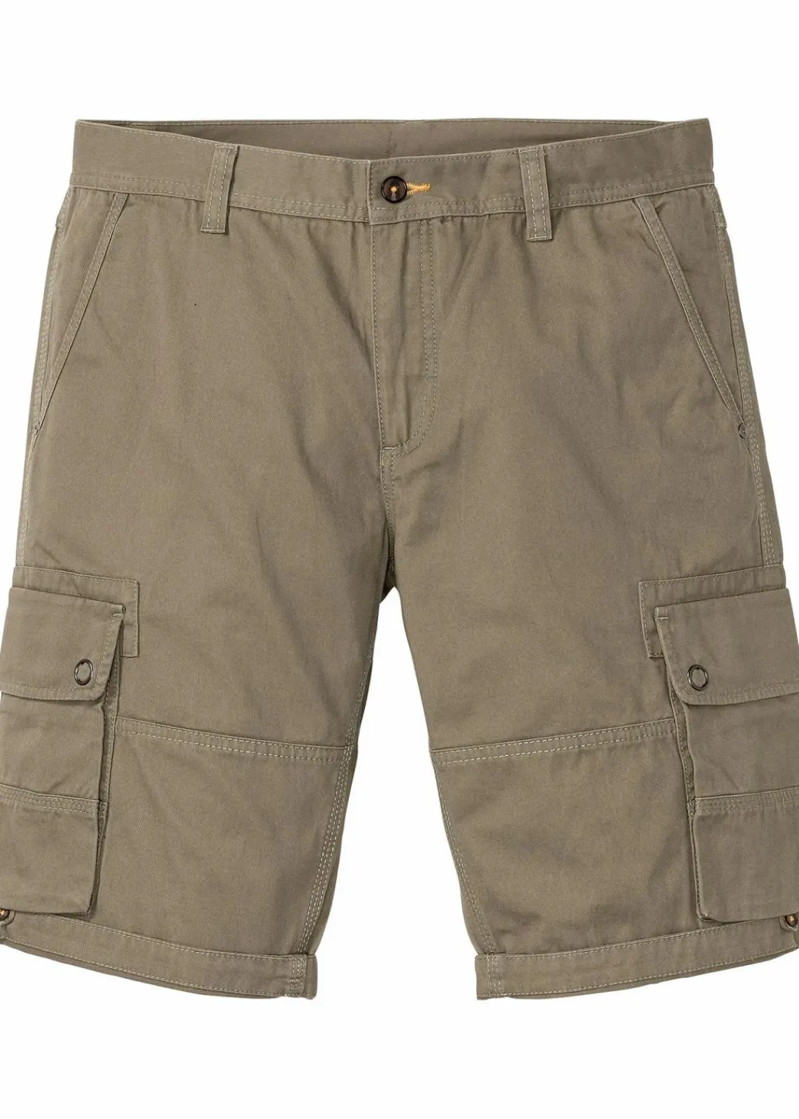 bonprix Hosen|Shorts|Cargo-Bermuda aus reiner Baumwolle, Regular Fit oliv