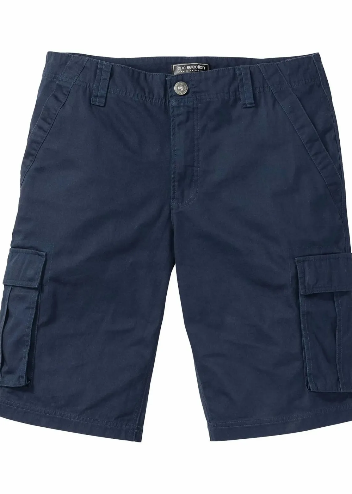 bonprix Große Größen|Shorts|Cargo-Bermuda aus reiner Baumwolle, Relaxed Fit dunkelblau