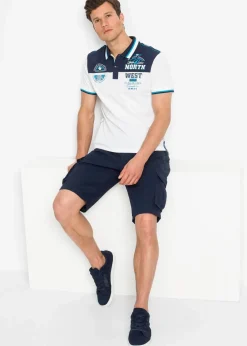 bonprix Große Größen|Shorts|Cargo-Bermuda aus reiner Baumwolle, Relaxed Fit dunkelblau