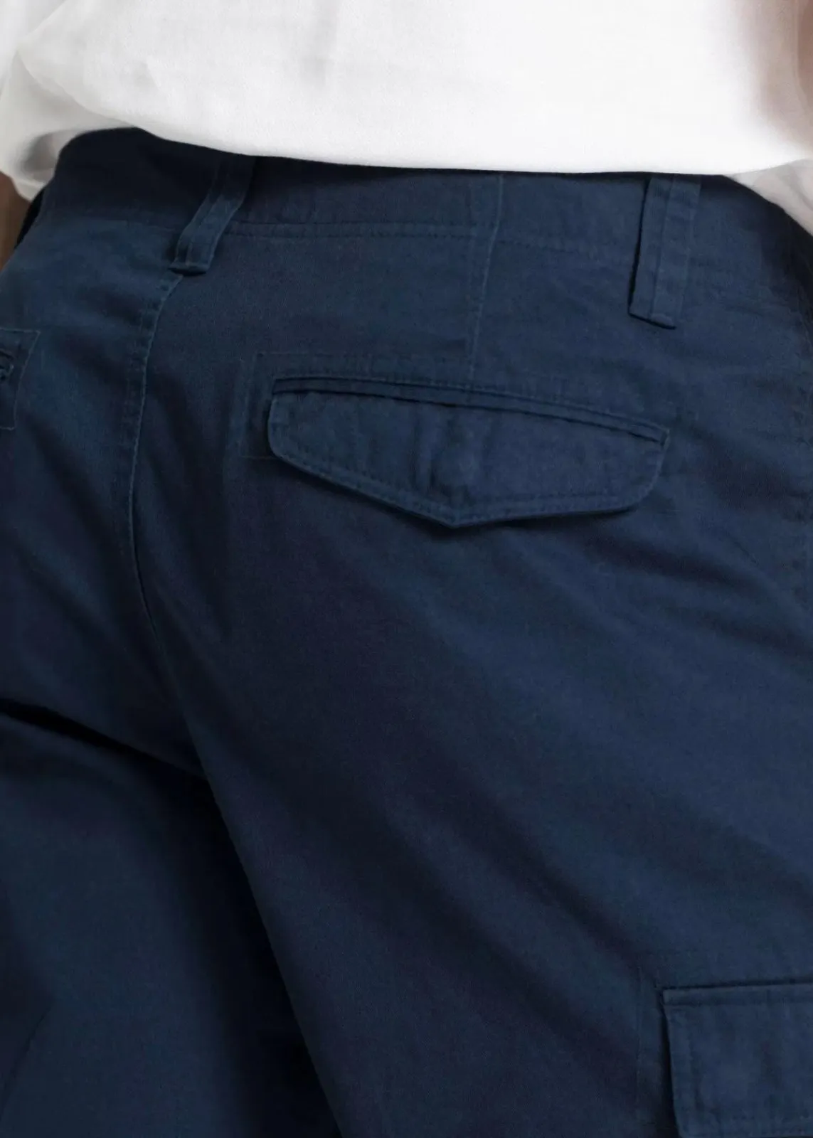 bonprix Große Größen|Shorts|Cargo-Bermuda aus reiner Baumwolle, Relaxed Fit dunkelblau