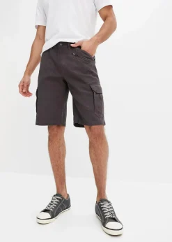 bonprix Große Größen|Shorts|Cargo-Bermuda, Loose Fit schiefergrau
