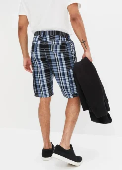 bonprix Große Größen|Shorts|Cargo-Bermuda mit Komfortbund, Regular Fit blau kariert