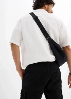 bonprix Hosen|Shorts|Cargo-Bermuda mit Komfortbund, Regular Fit schwarz