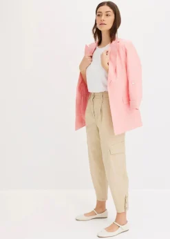 bonprix Bekleidung·Kleider|Hosen|Cargohose aus Baumwolle mit Stretch grünbeige