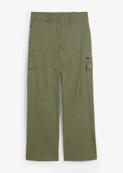 Cargohose aus Baumwolle, Mid Waist|bonprix