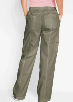 Cargohose aus Baumwolle, Mid Waist|bonprix