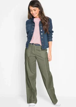 Cargohose aus Baumwolle, Mid Waist|bonprix