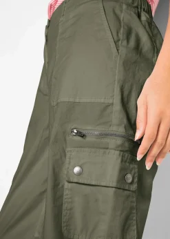 Cargohose aus Baumwolle, Mid Waist|bonprix