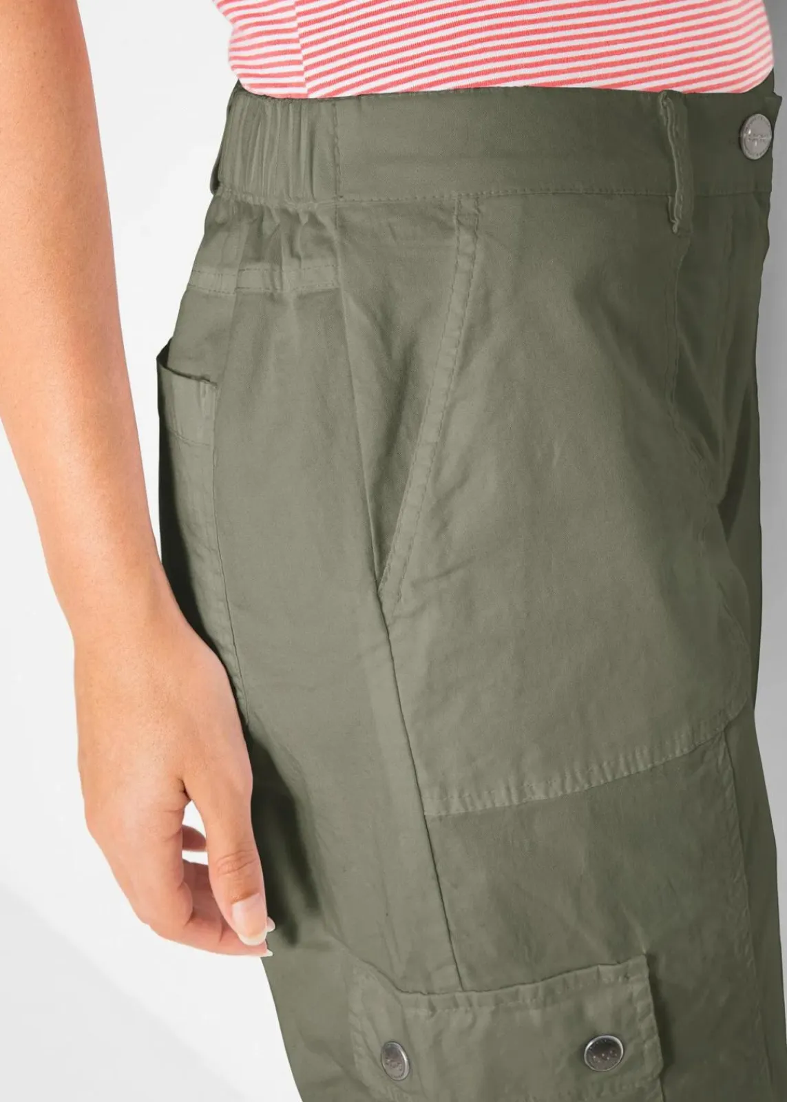 Cargohose aus Baumwolle, Mid Waist|bonprix