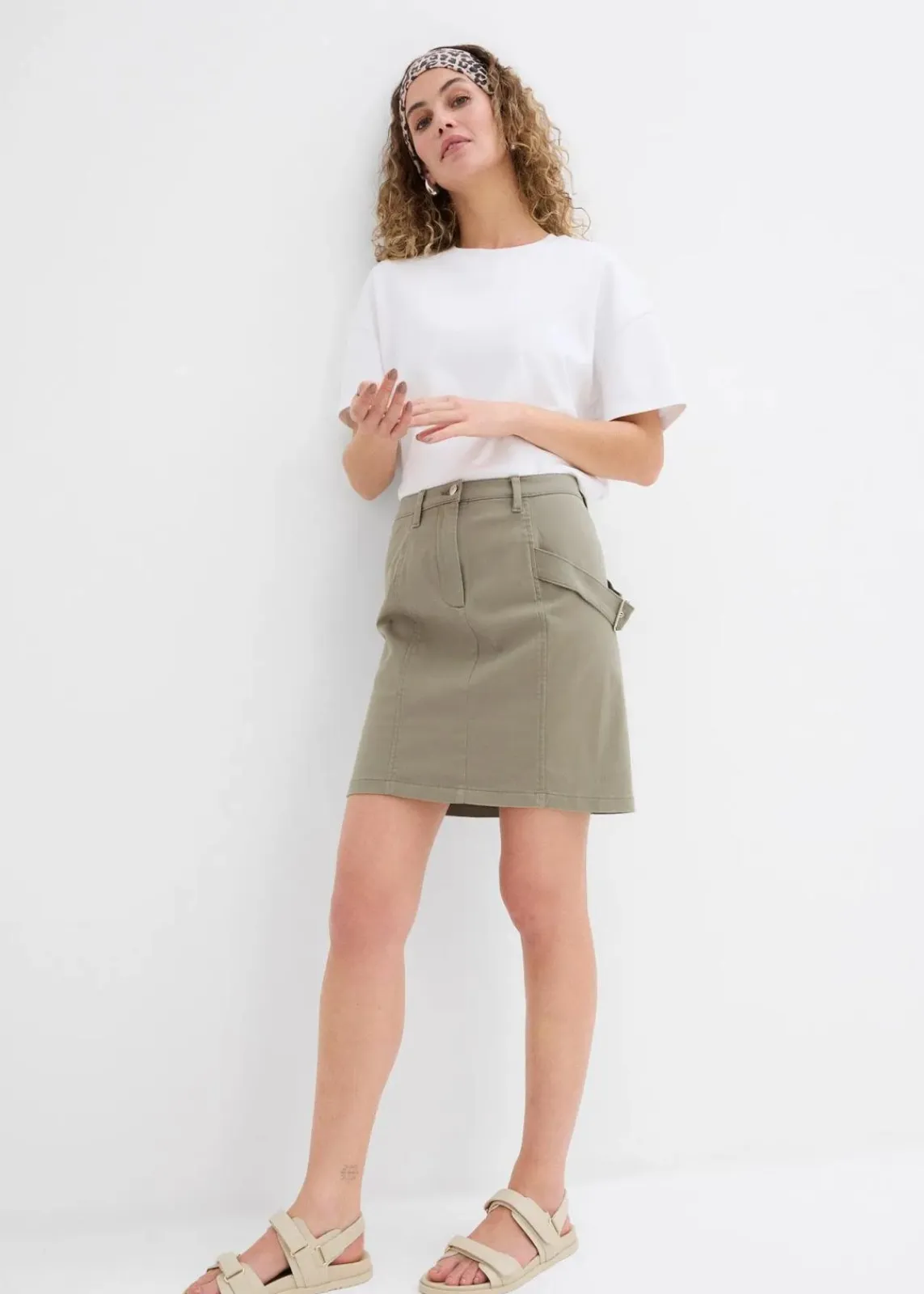 bonprix Röcke|Bekleidung·Sportbekleidung|Cargorock oliv