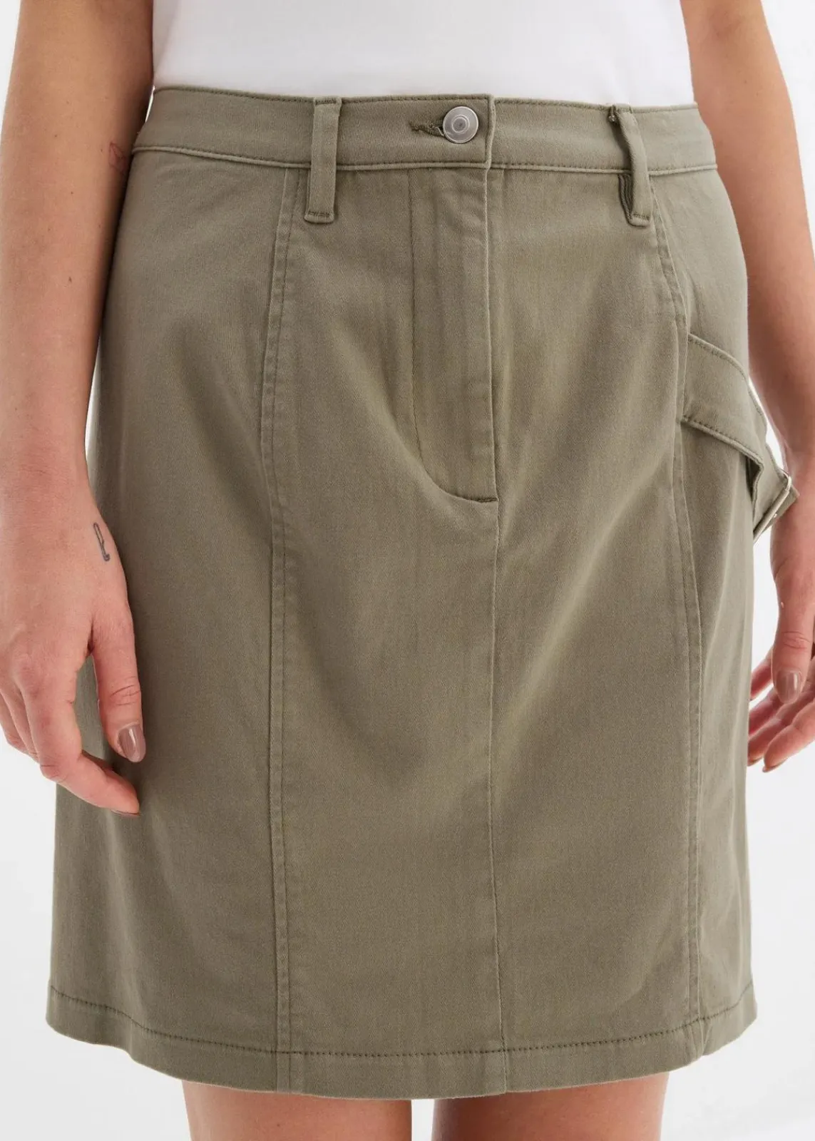 bonprix Röcke|Bekleidung·Sportbekleidung|Cargorock oliv