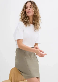 bonprix Röcke|Bekleidung·Sportbekleidung|Cargorock oliv