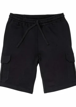 bonprix Shorts|Sportbekleidung|Cargo-Sweat-Bermuda schwarz