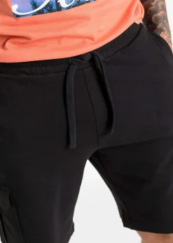 bonprix Shorts|Sportbekleidung|Cargo-Sweat-Bermuda schwarz