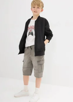 bonprix Jungen 9-16 Jahre·Jeans|Jungen 9-16 Jahre·Shorts|Cargo-Sweatjeans-Bermuda, Regular Fit hellgrau denim