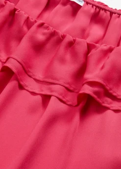 bonprix Bekleidung·Jacken & Mäntel|Blusen & Tuniken|Carmenbluse aus recyceltem Polyester dunkelpink